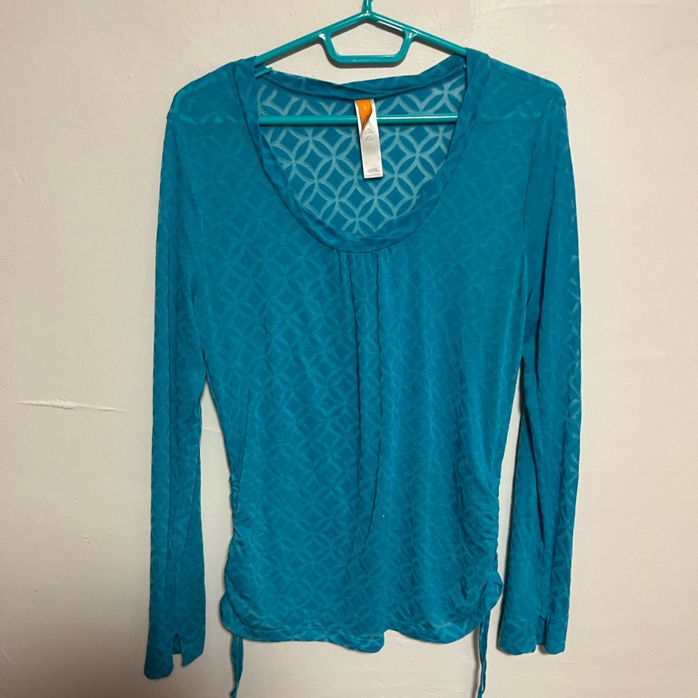 LG Teal Long Sleeve Women's Top
